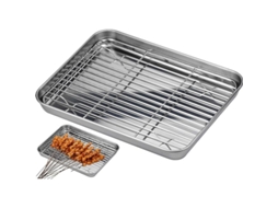2026 bandeja de Assar com Rack de Aço Inoxidável, Lâmina para Forno e Rack de Resfriamento para Biscoitos