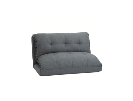 Sofá-cama de chão 2 em 1 Serestoy, linho cinza