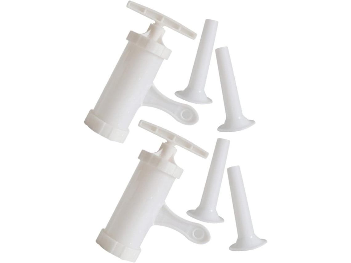 Máquina De Embutir Linguiça Gadpiparty, Design Ergonômico E Economia De Energia, Kit Manual De Plástico Branco Com 2 Funis
