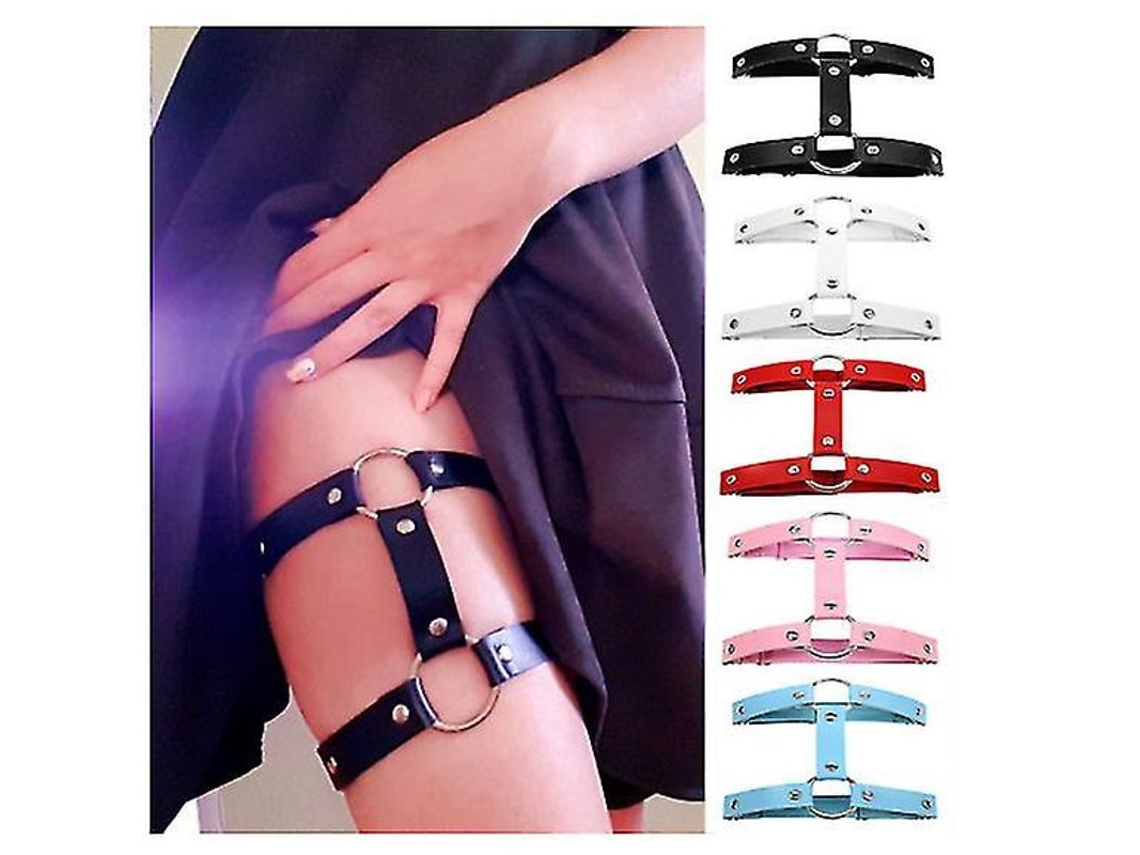 Conjunto de 2 cinturones Fasst de ligas góticas doble fila, elásticos, talla única