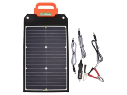 Laxiscreed Carregador Solar 50w 18v Com Alça Portátil E Carregamento Rápido Usb Duplo