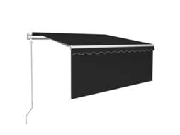 vidaXL Toldo automático c/ estore/LED/sensor de vento 3x2,5m antracite