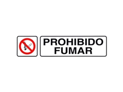 Rotulo adhesivo 250x63 mm. prohibido fumar