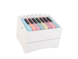 Primerox calendário de Piano Tocável Usb Recarregável com 52 Cartões Semanais e Partituras Branco