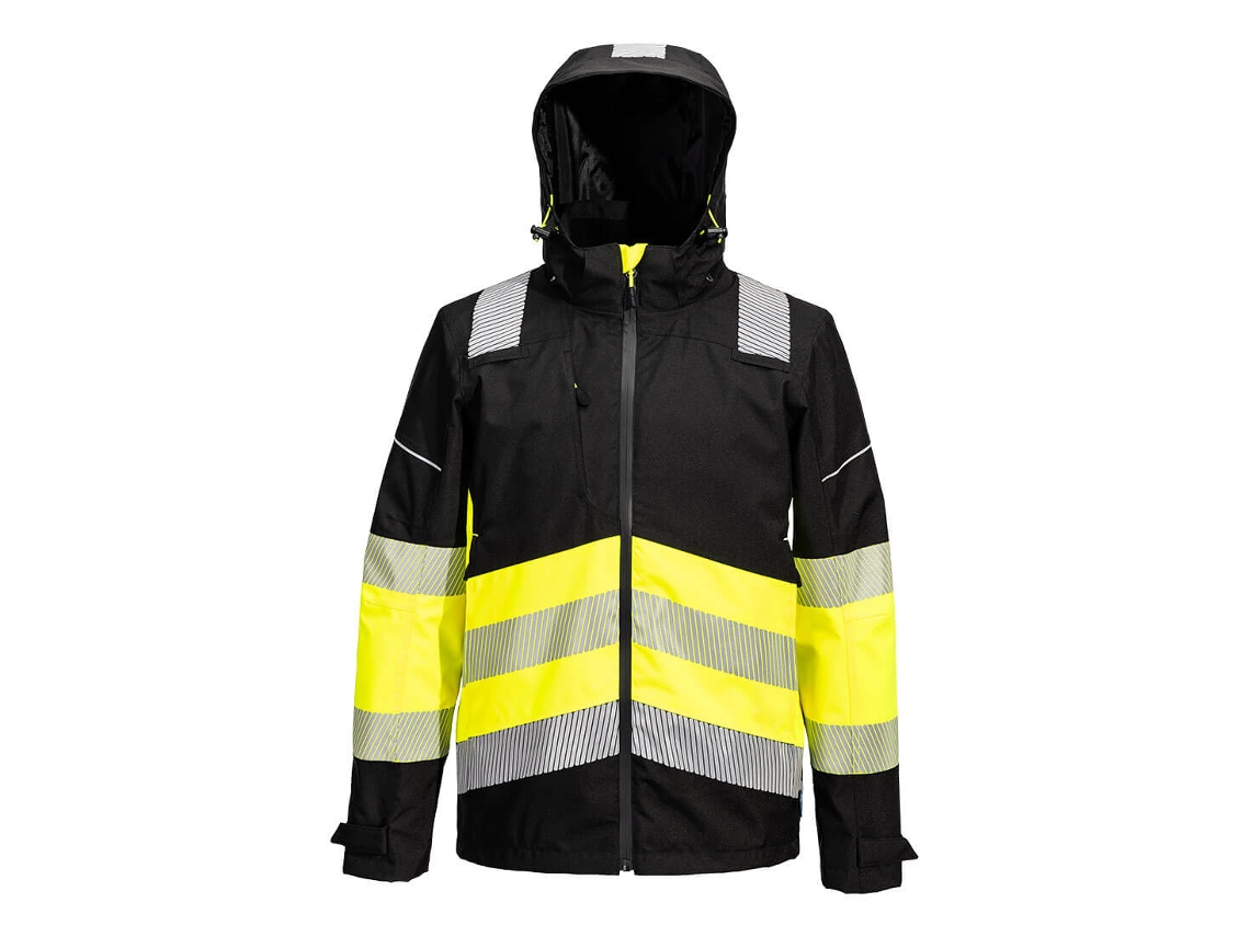 Capa De Chuva Extrema Pw3 Hi-vis Classe 1 Amarelo E Preto / 4xl