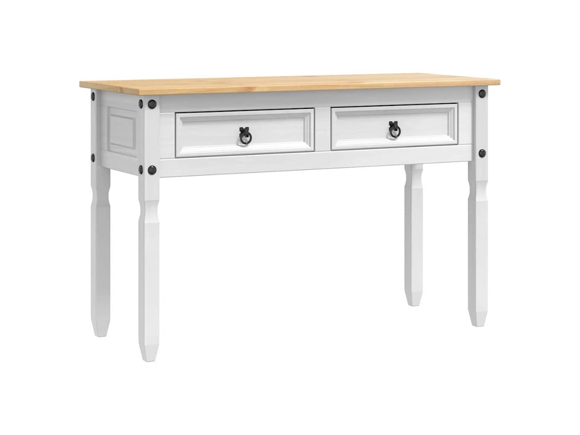 Mesa de apoio com gaveta branca 115 x 46 x 73 cm MAISON EXCLUSIVE