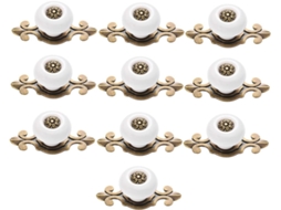 Conjunto De 10 Puxadores Móveis Em Liga Zinco Com Design Vintage Da Housoutil, Ideais Para Armários E Móveis Em Casa Ou