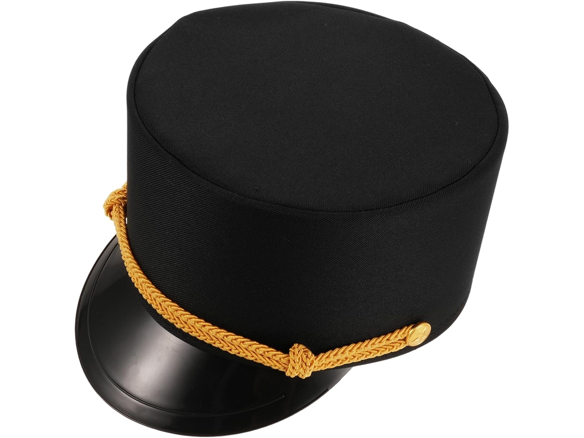 Chapéu Ciieeo De Tecido Preto Para Chefe De Estação, Boné Ajustável Para Ferroviário.