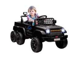 Carrinho Elétrico Infantil, 2 Motores de 12v, 3 Velocidades, Reboque Traseiro, 122 Cm X 62,5 Cm (l) X 65 Cm (a), Preto PROFESIA BOYANG (c)