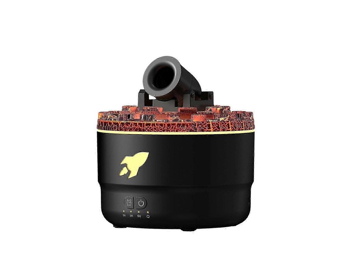 Umidificador Ultrassônico Silencioso para Aromaterapia com Difusor de Óleos Essenciais e Led de 7 Cores, Preto BRILVIBERA