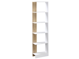 Estante com 5 Compartimentos Abertos ZACHARY para Quarto e Escritório (45x21x170cm) Branco