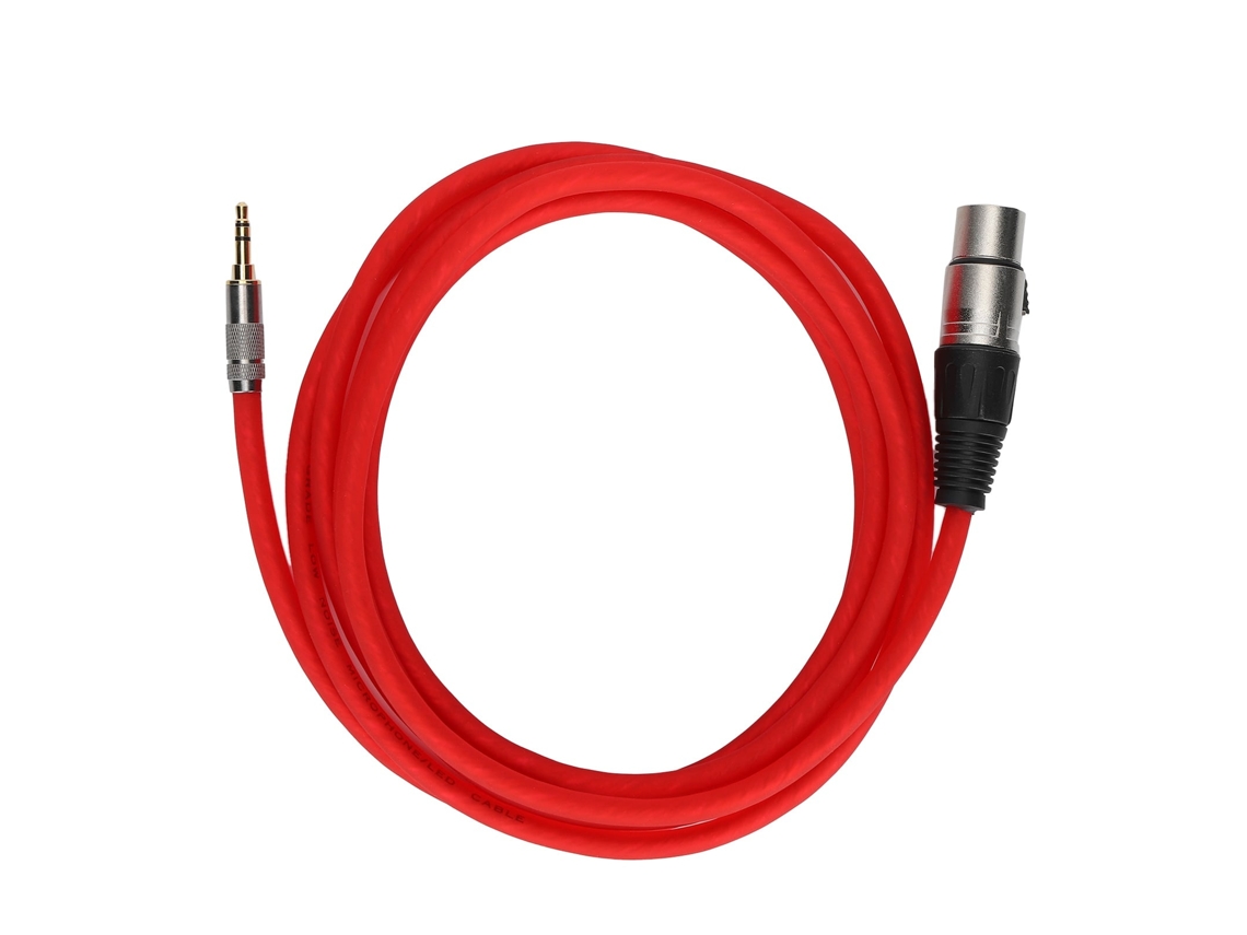 Cabo Lurelia XLR macho/fêmea de 3,5 mm, balanceado, para microfones, PC e computador.