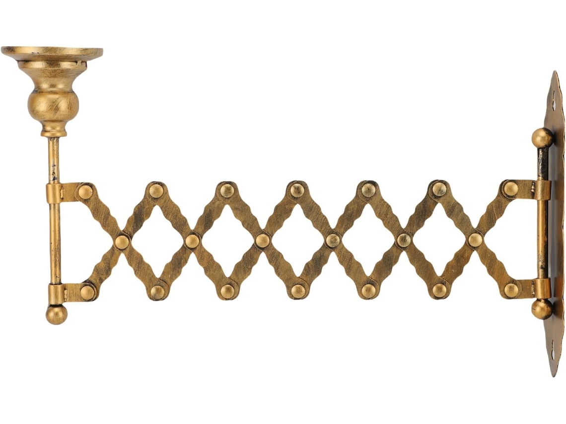 Castiçal Cônico Extensível, Suporte De Parede Para Velas, Ajustável, Estilo Vintage, Em Ferro Com Ac Gokoco