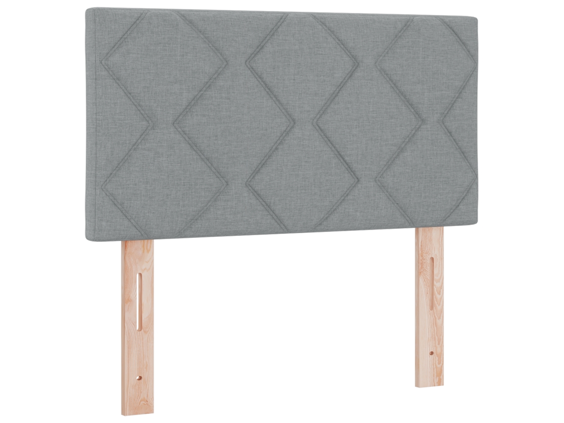 Conjunto 1 Cabeceira Estofada Vidaxl Cinzento-claro Tecido (80 Cm)