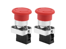 Interruptor de Parada de Emergência 22mm, Botão Vermelho, 10A, 600V | PRIMEOX