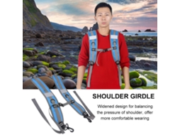 Alças De Mochila Em Nylon, Alças De Ombro Ajustáveis, Acessórios Para Reparo De Cintos(azul Acinzentado)