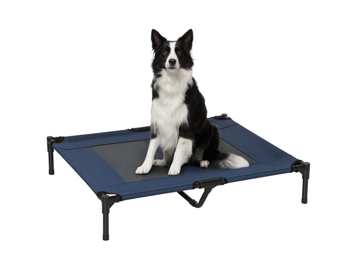 Cama Elevada Pet com Tecido Oxford Microperfurado, Estrutura Aço