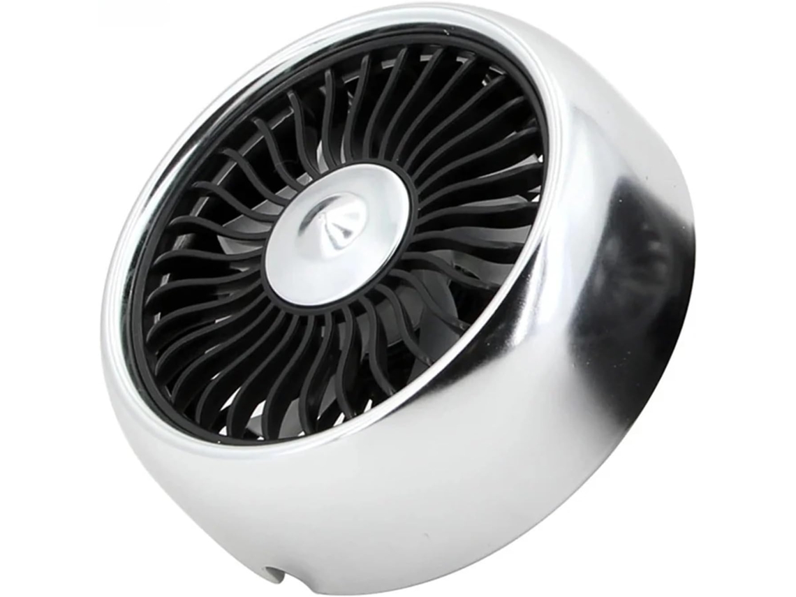 Ventilador De Carro Com Cabeça Dupla E Rotação 360 Graus, Alimentado Por Usb, Resfriamento Elétrico Portátil, 3 Velocidades
