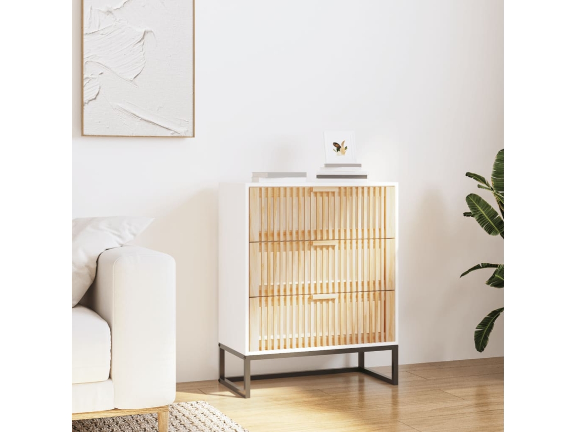 Aparador 60x30x75 Cm Derivados De Madeira Branco Lovely Home