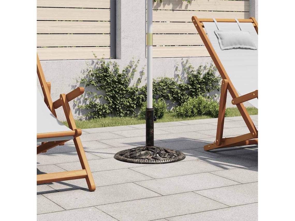 Vidaxl Base Para Guarda-sol 12 Kg 48 Cm Ferro Fundido Bronze