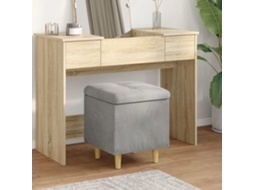 Vidaxl Otoman Com Armazenamento Cinzento-claro 40 X 40 X 45 Cm Veludo