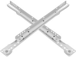 Fomiyes 2-conjuntos De Corrediças Para Gaveta Teclado Com Rolamentos, Rodas De Nylon E Ferro Branco, Para Gavetas De