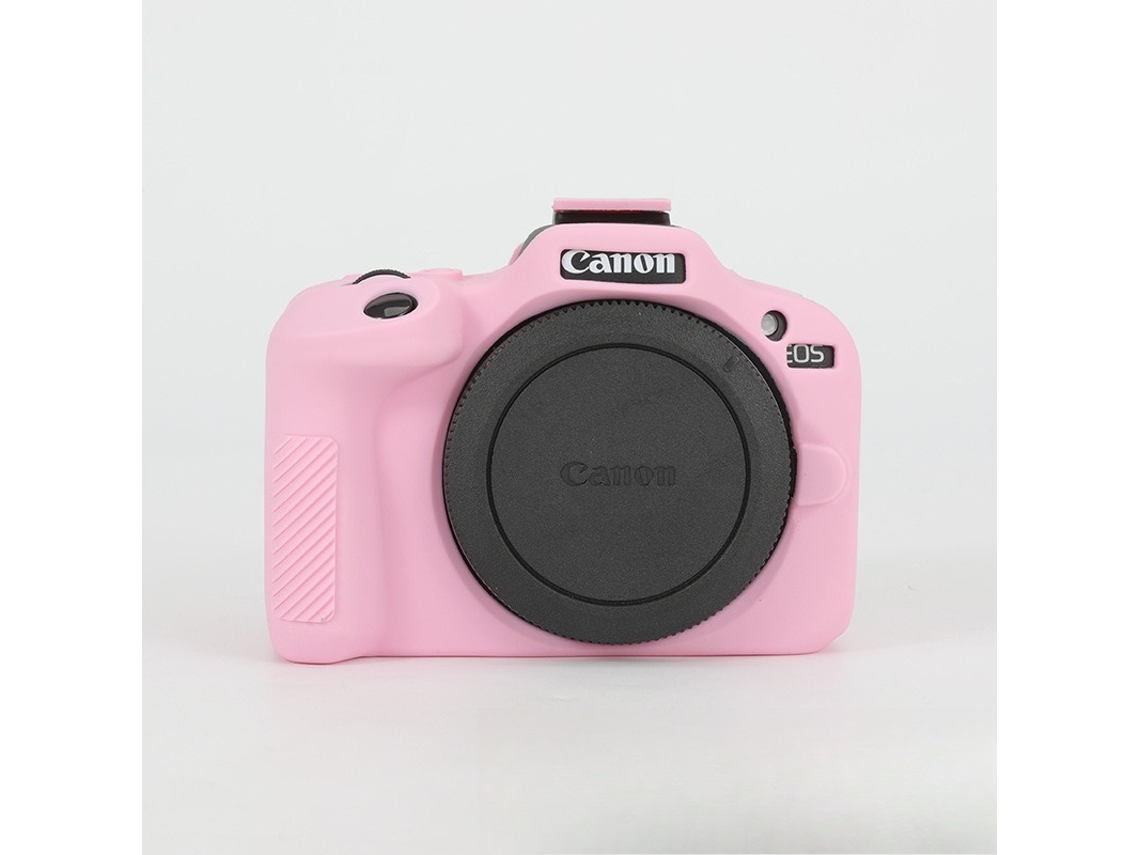 Capa Silicone HEXINYIGJLY para Canon Eos R100macia Antirriscos, Proteção Anti Queda Rosa