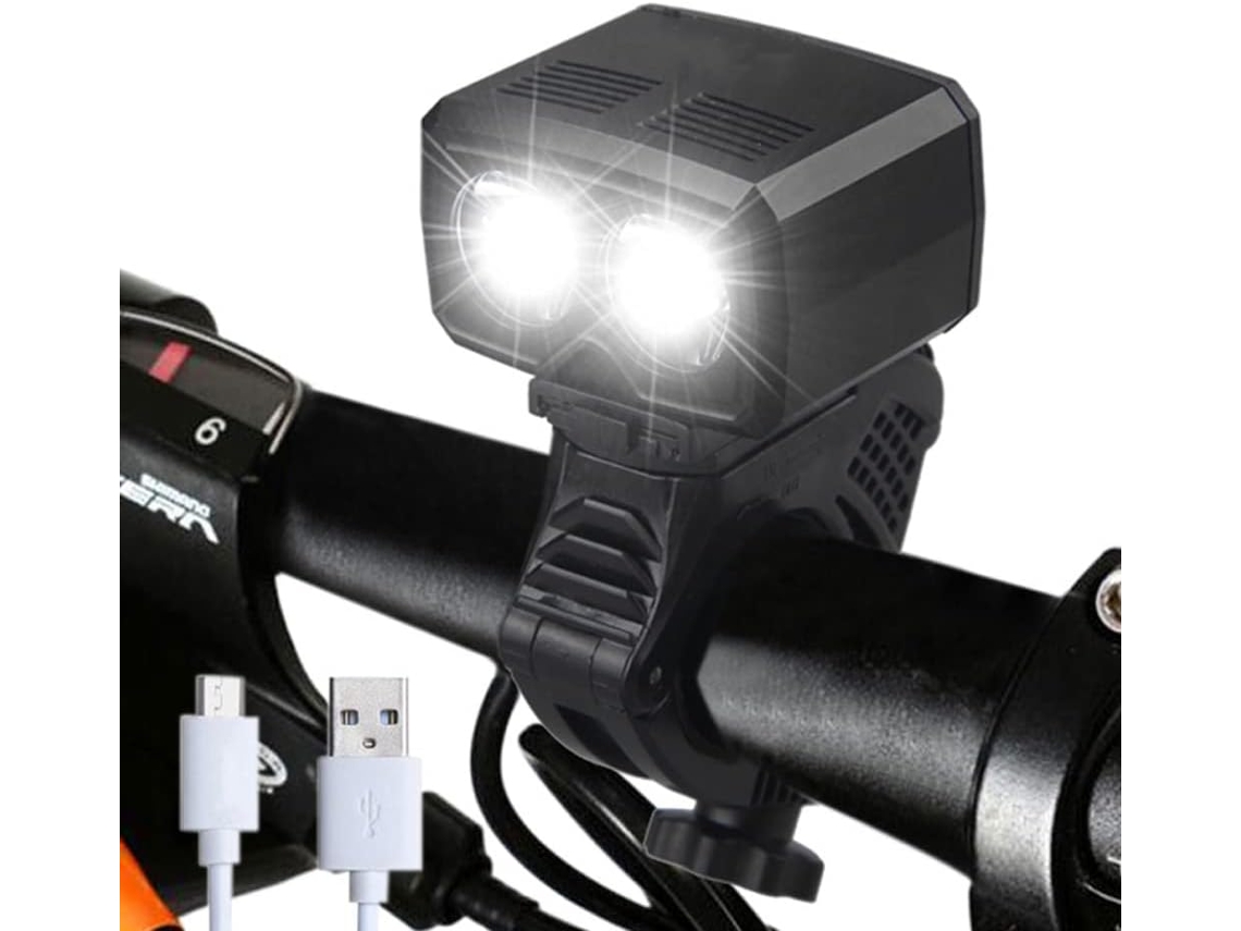 Luz De Bicicleta Recarregável Via Usb Para Mtb E Bicicletas Estrada,