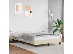 Vidaxl Moldura De Cama Sem Creme De Colchão 120x190 Cm Couro Do Falso