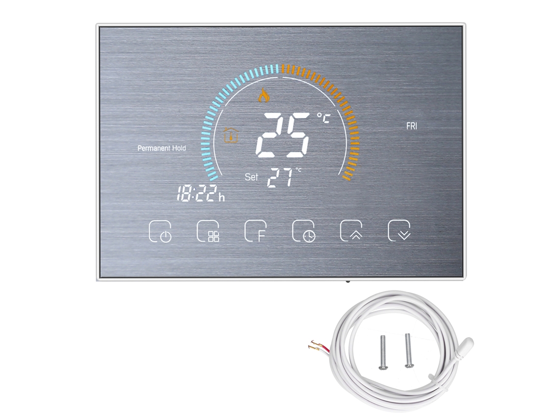 Laxiscreed Interruptor De Termostato Inteligente Com Tela Táctil Lcd Para Controle De Temperatura