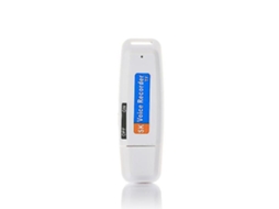 Mini Usb 2.0 Pen Drive Gravador De Áudio Digital Spy Para Windows Mac Yizhood (branco)