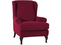 Funda Elástica Para Poltrona De Asas Stretch Wingchair Cover Protetora Cor Vinho Tinto