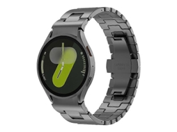 Pulseira De Aço Inoxidável Em Formato De H Com Botão De Liberação Rápida Para Samsung Galaxy Watch 7 / 6 / 5 / 4