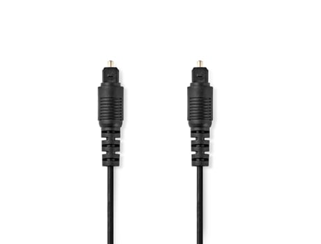 Optical Audio Cable Toslink Male Toslink Male 10.0 M Round Pvc Black Label NEDIS