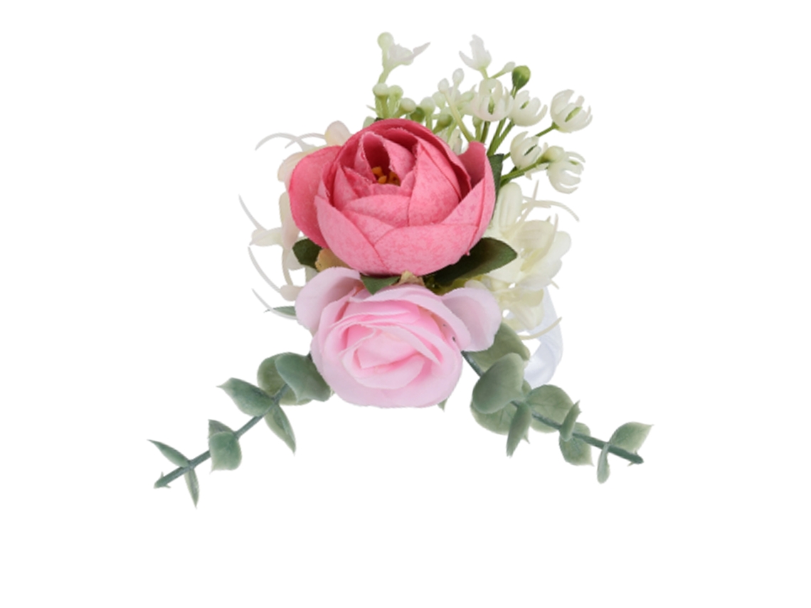 Laxiscreed Cesto De Flores Rosa Sedução Com Rosas De Seda E Folhas Plásticas De Alta Qualidade
