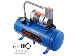 Compressor de Ar VEVOR 12V com Tanque de 1 6 Galão/6 L Compressor de Ar de Buzina de Trem Pressão de Trabalho de 120 Psi Sistema