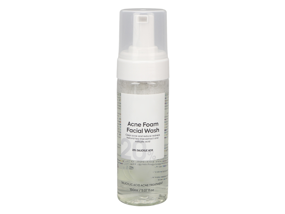 Limpiador Facial Espumoso Com Ácido Amino Para Tratamento De Acne, 150ml: Elimina Pontos Negros, Brânquicos E Grânulos
