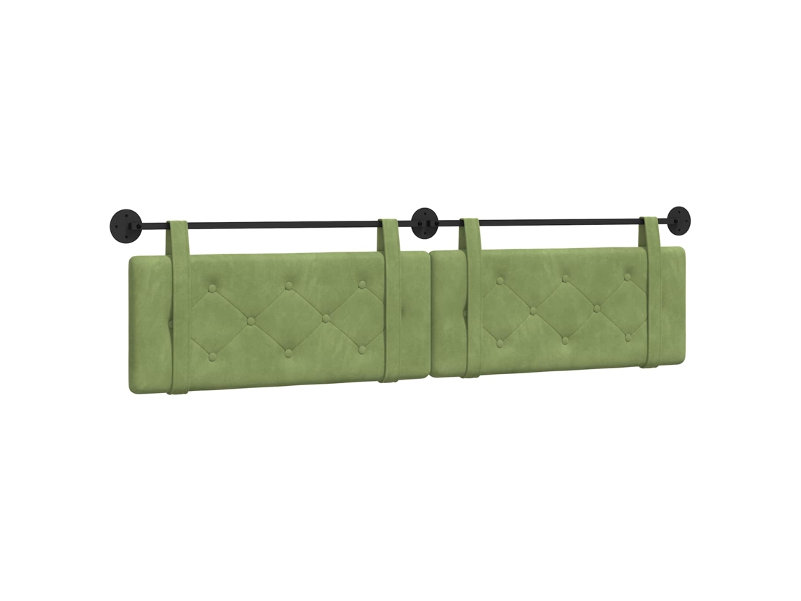 Conjunto 1 Cabeceira Suspensa Vidaxl Verde Veludo (210 X 55 X 5 Cm)