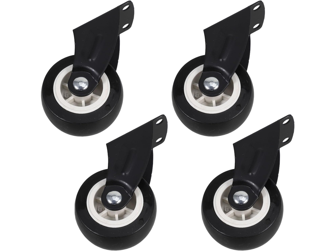 Conjunto De 4 Rodízios Portas Correr Guarda Roupa, Com Revestimento De Borracha E Material Galvanizado Um