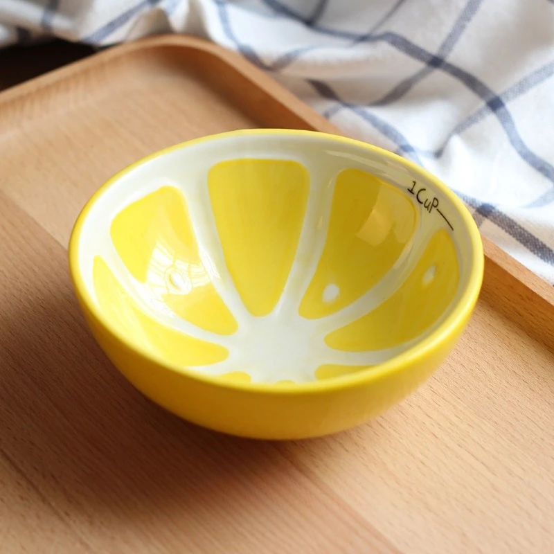 Tigela De Cerâmica De 12,7 Cm (5 Polegadas) Em Formato De Fruta Japonesa De Desenho Animado Para Uso Doméstico.