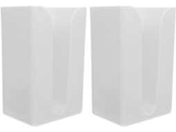 Conjunto De 2 Dispensadores De Papel Higiênico Autoadesivos, Plástico Branco, Cozinha E Sala De Estar