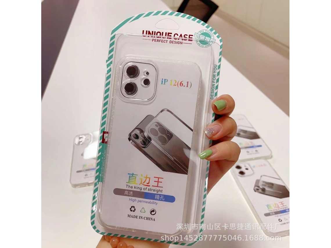 2 Capas Para Iphone 17 Pro Com Borda Reta Transparente, Modelo King Transparente E Espessa.
