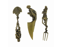 Conjunto De Talheres De Esqueleto Para Halloween De Metal