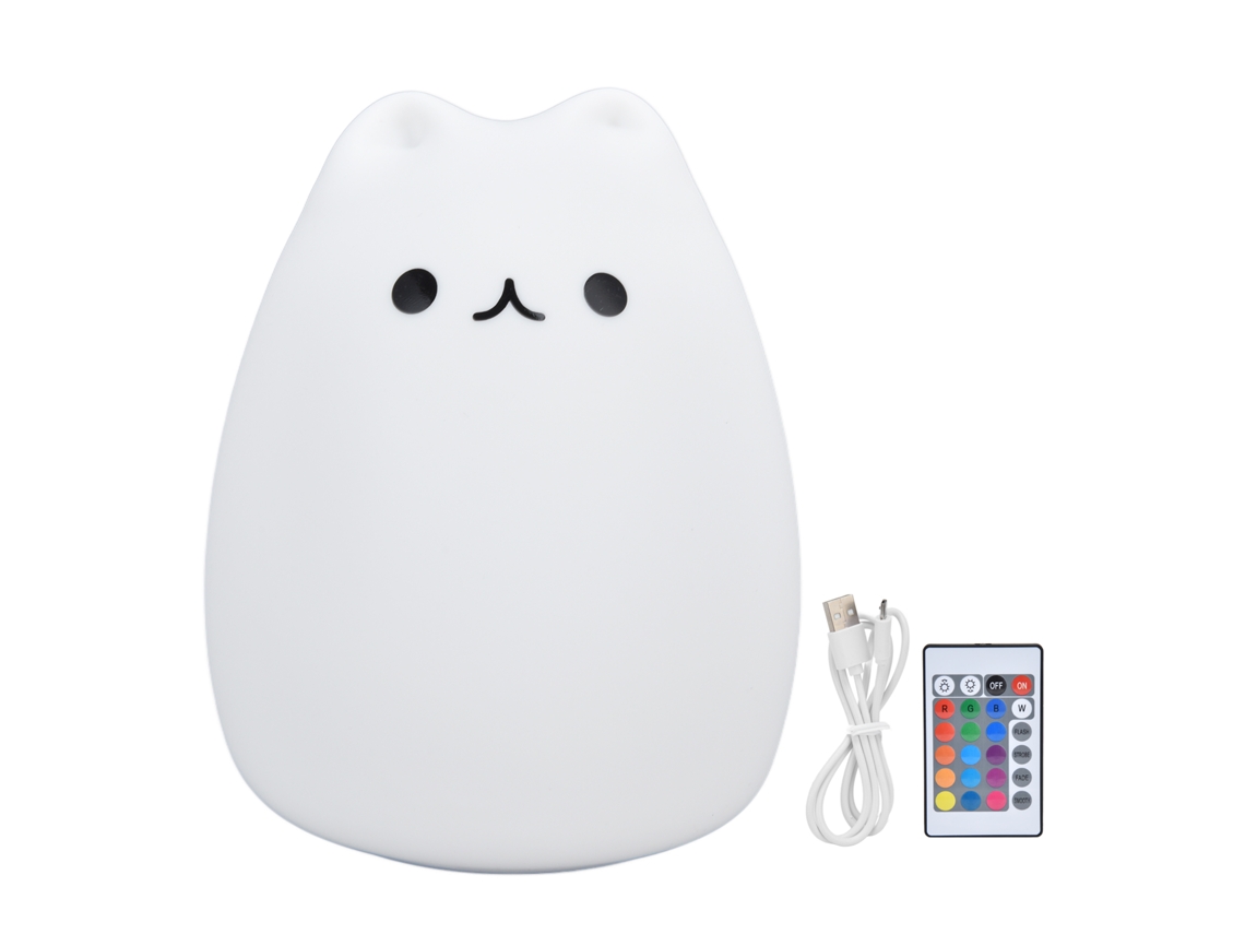 Luz de Gato Led Silicone com Controle Remoto | S/MARCA