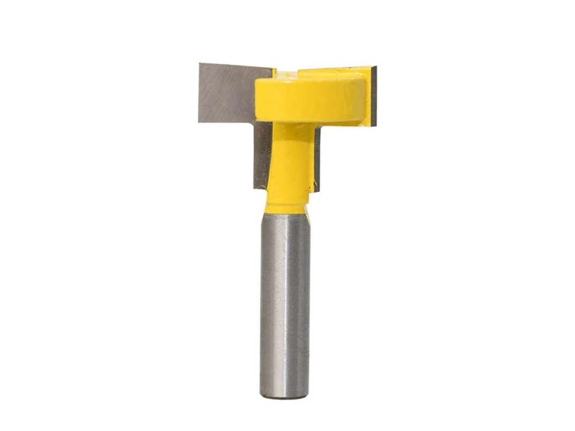 Ferramenta de Corte T slot com Haste de 8mm para Carpintaria Profissional de Cortes Retos