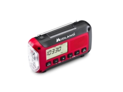 Rádio de Emergência com Bateria Externa ER250BT, Vermelho e Preto AQUAFORGE