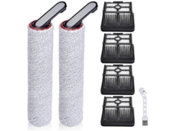 Conjunto De 7 Peças Com Rolos De Escova De Substituição E Filtro Hepa Para Aspirador De Pó E Água Sem Fio Dreame H12 Pro / H12 Dual._glo