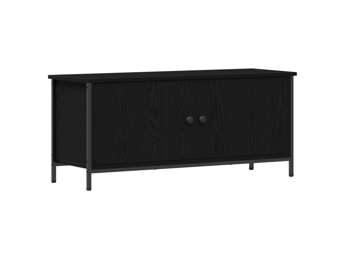 Conjunto 1 Gabinete Para Tv Vidaxl Preto Derivados De Madeira (100 X 35 X 45 Cm)