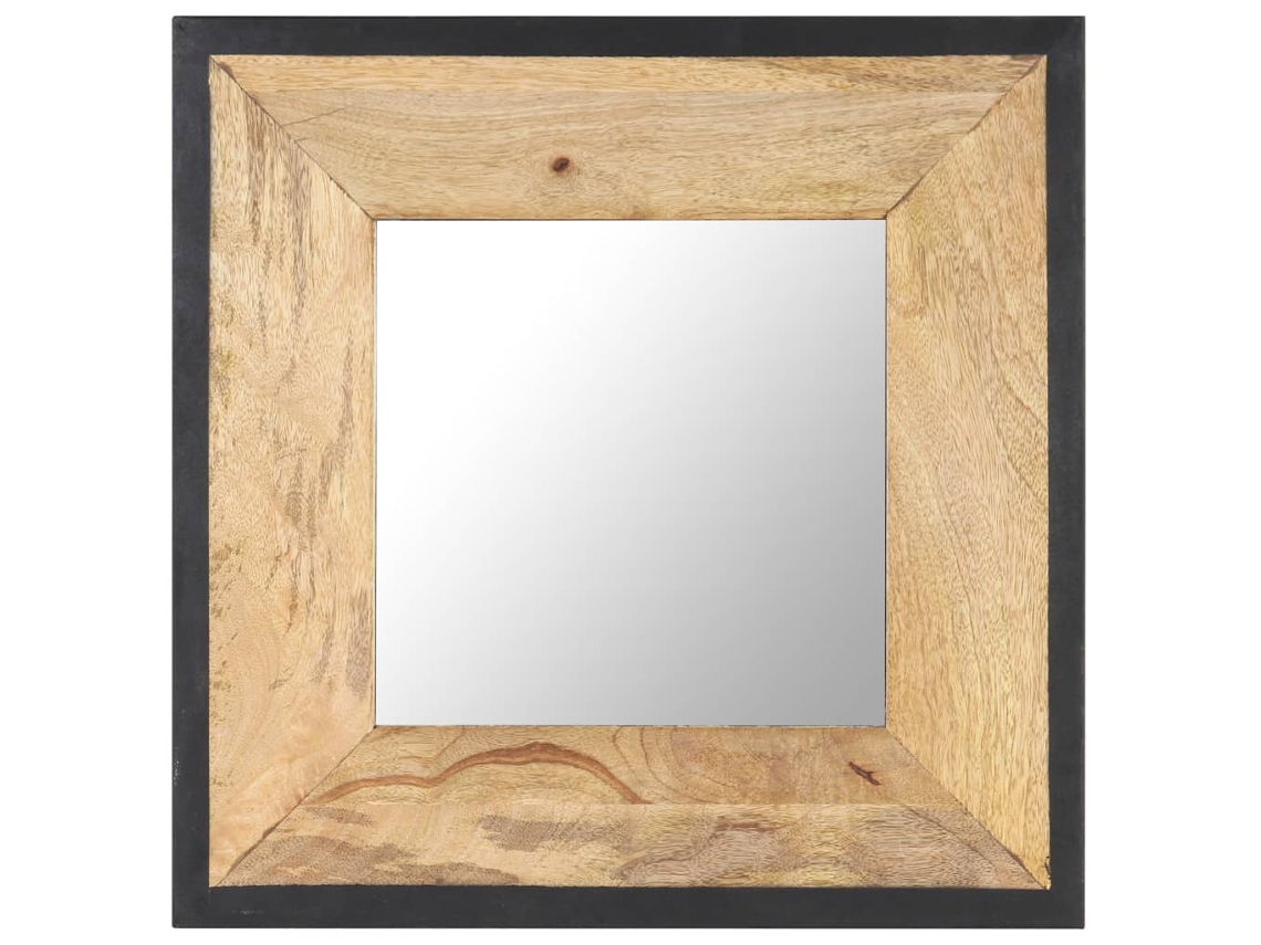 Mirror, Mirrors Vidaxl Marrom Madeira (50 X 50 Cm)