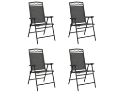 Folding Chair, Folding Chairs Vidaxl Cinzeto Aço (n/a)